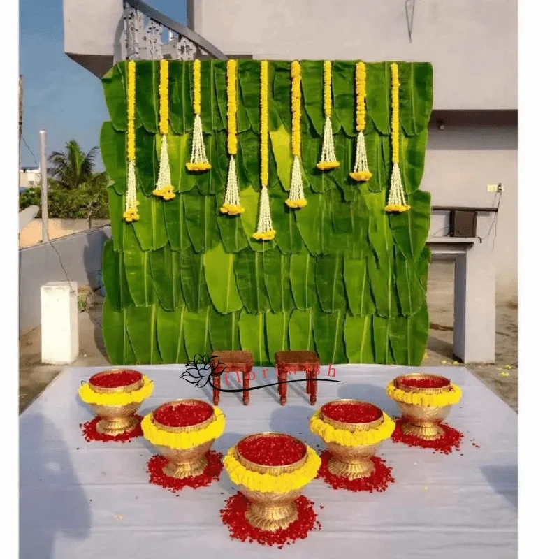 Banana Backdrop Decor Setup 