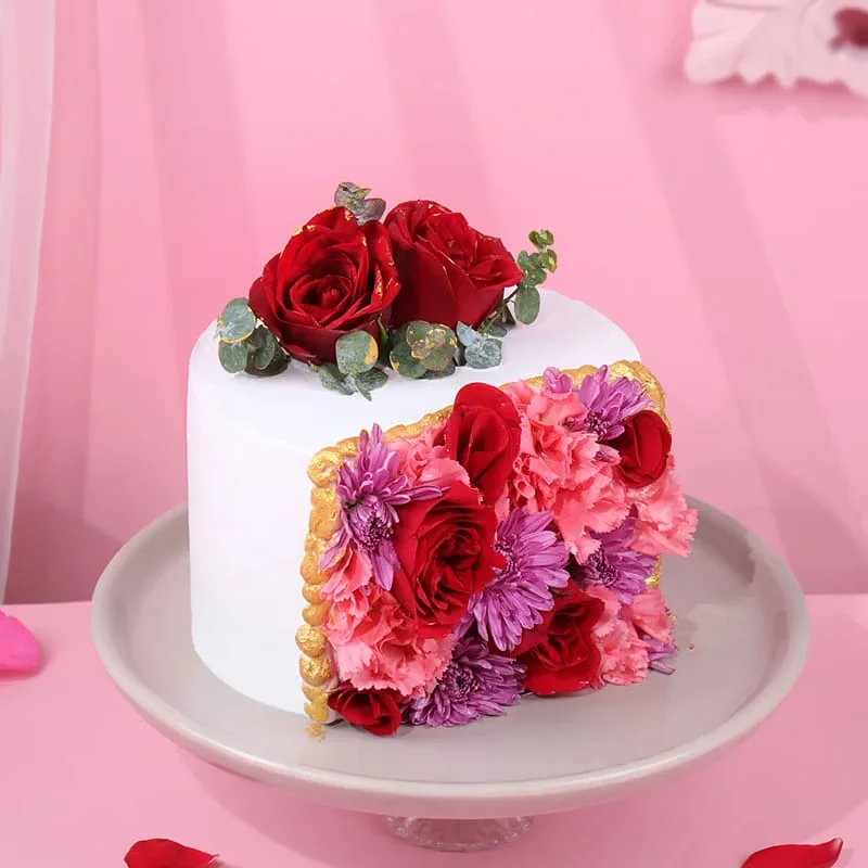 romanticfloralchocolatehalfcake9718550caB0