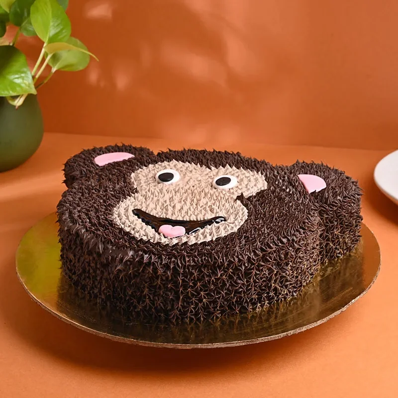 Whimsical Monkey Face Designer Cake Delice 