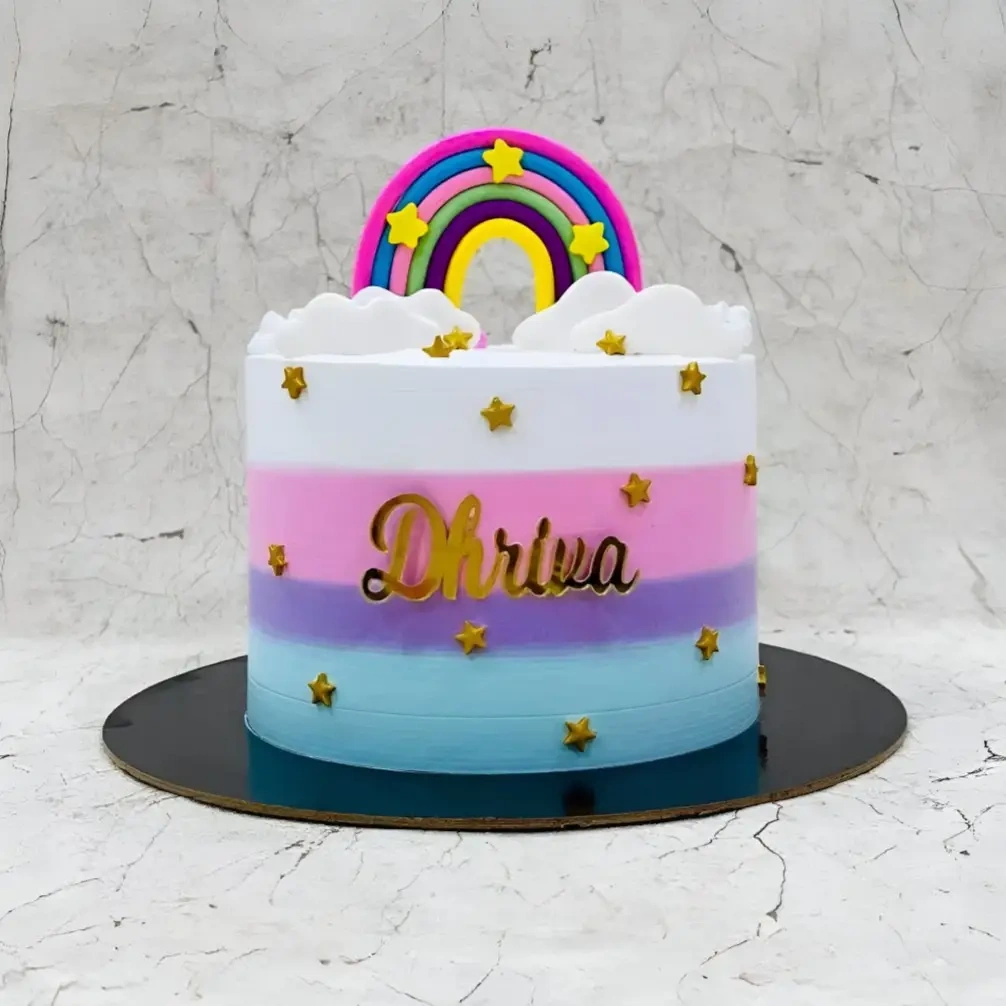 Colourful Rainbow Cake Charm