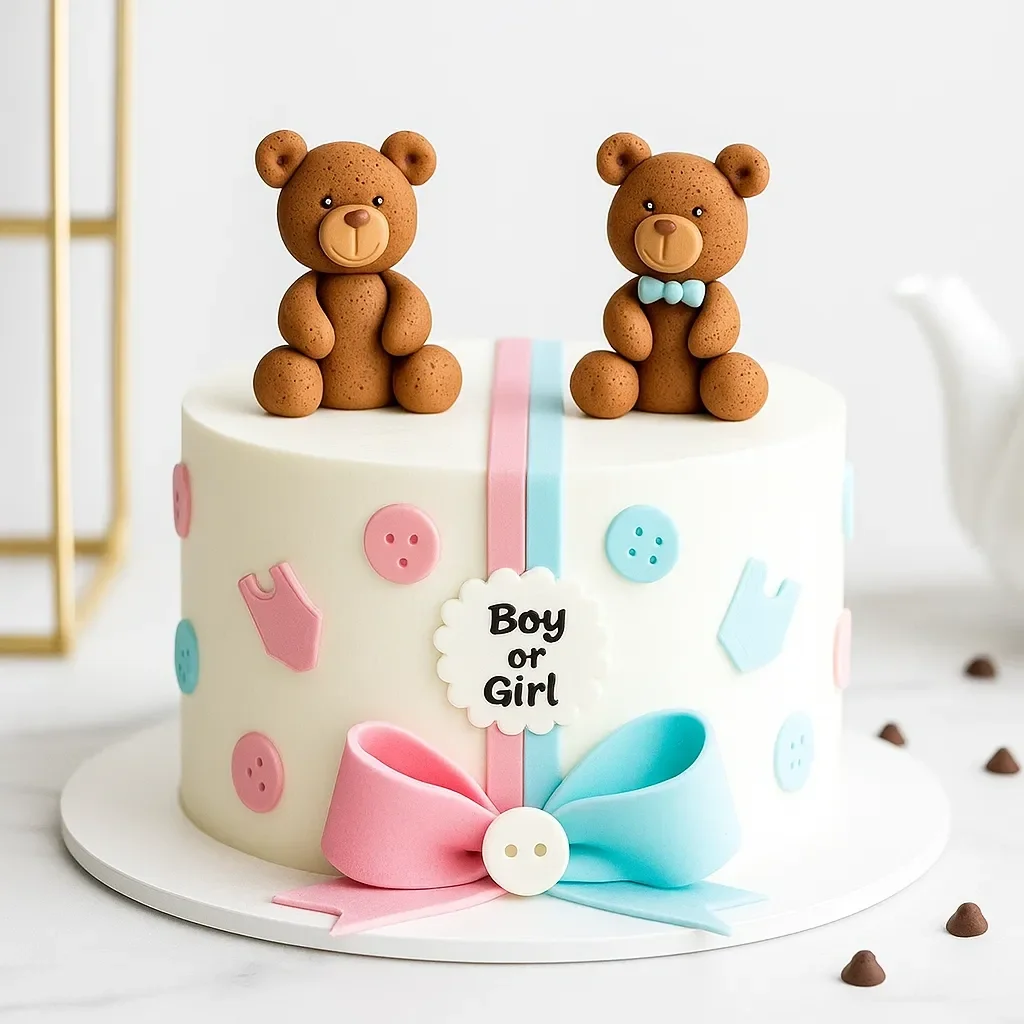 Teddy Baby Shower Theme Cake Sweet