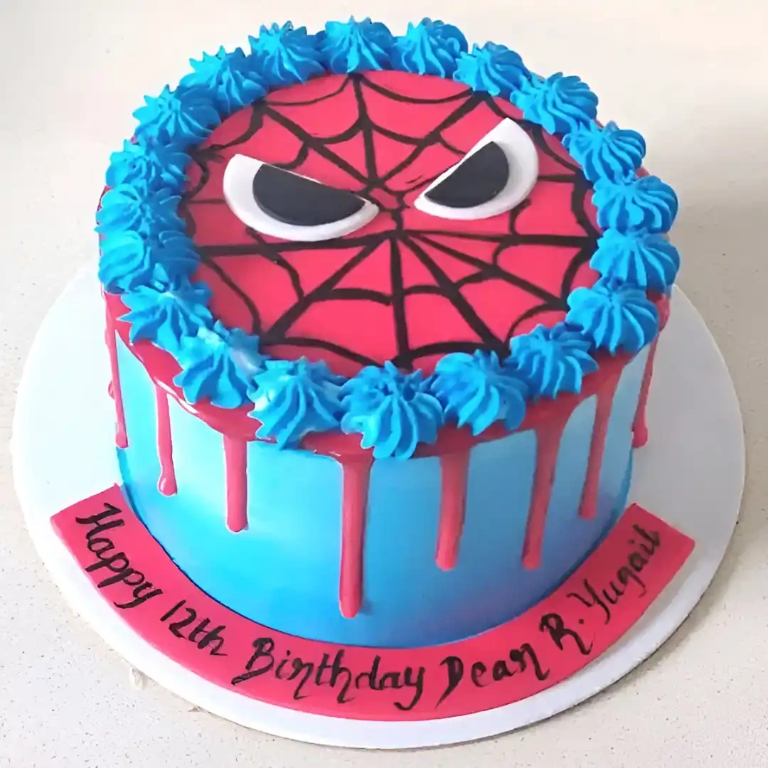 Classic Spiderman 1st Birthday Cake Spark