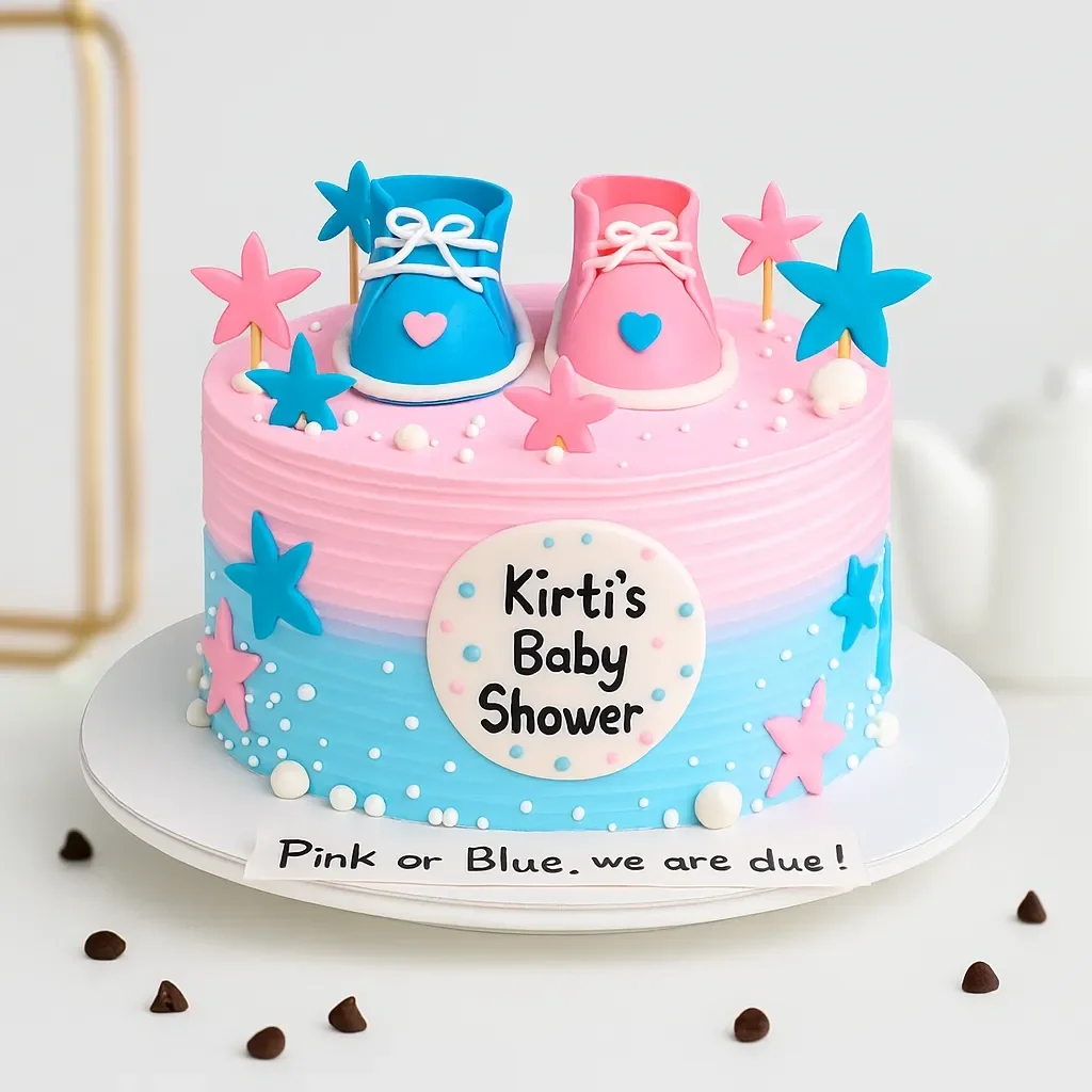 Pink and Blue Baby Shower Cake Sweet 