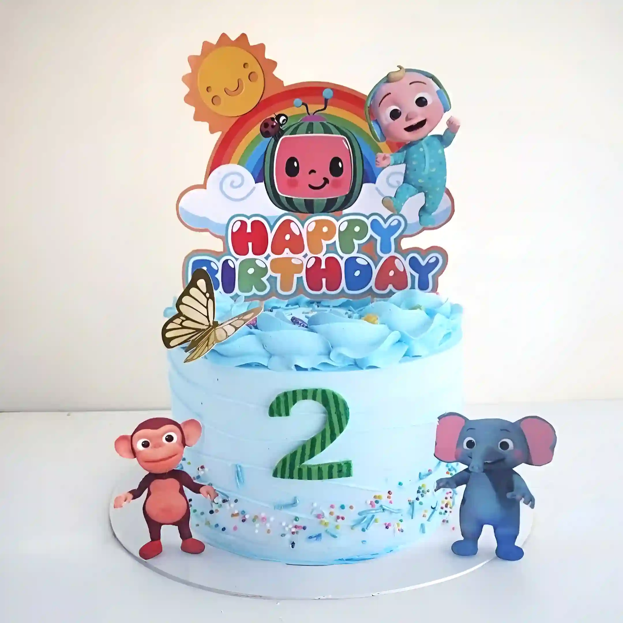 Simple Cocomelon Theme Cake Elite