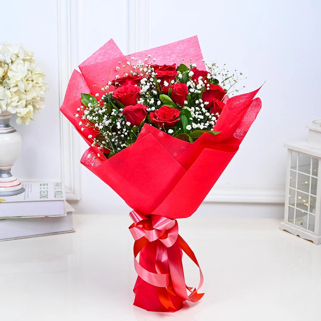 Love Forever Red Rose Flowers  Bouquet 