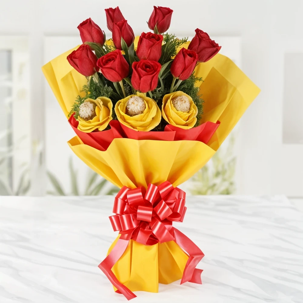 Chocolate Lover Rose Flowers  Bouquet 