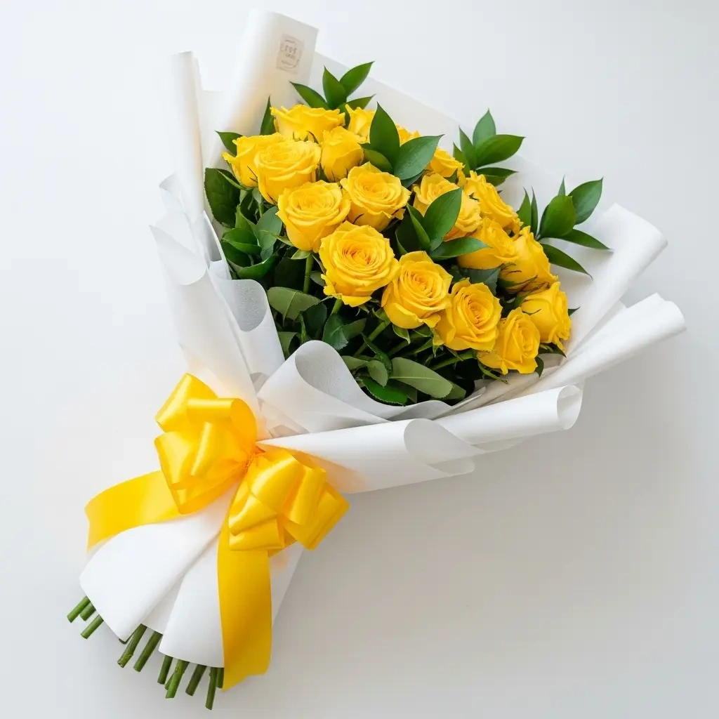 Friendship Day Yellow Rose Flowers  Bouquet 