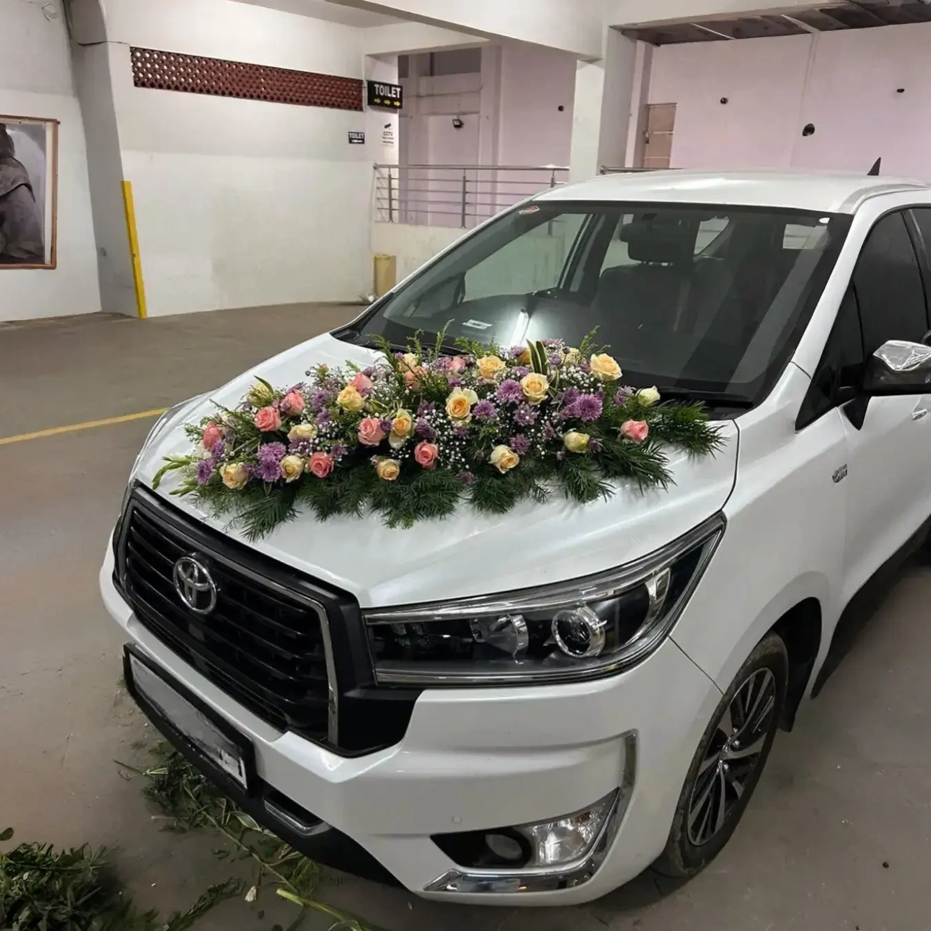 Floral Bridal Car Classic Decoration 