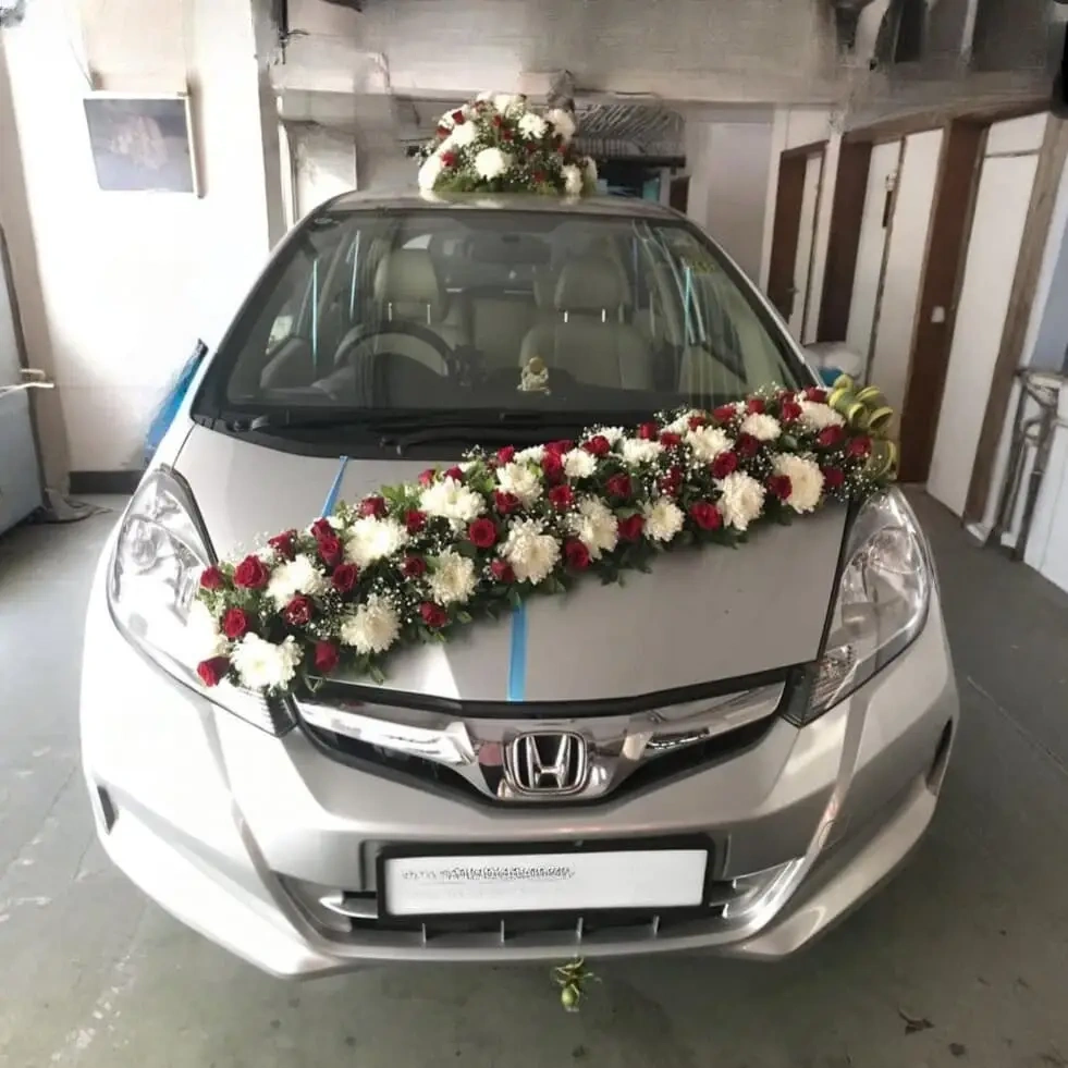 Premium Wedding Car Floral Premium  Decoration 