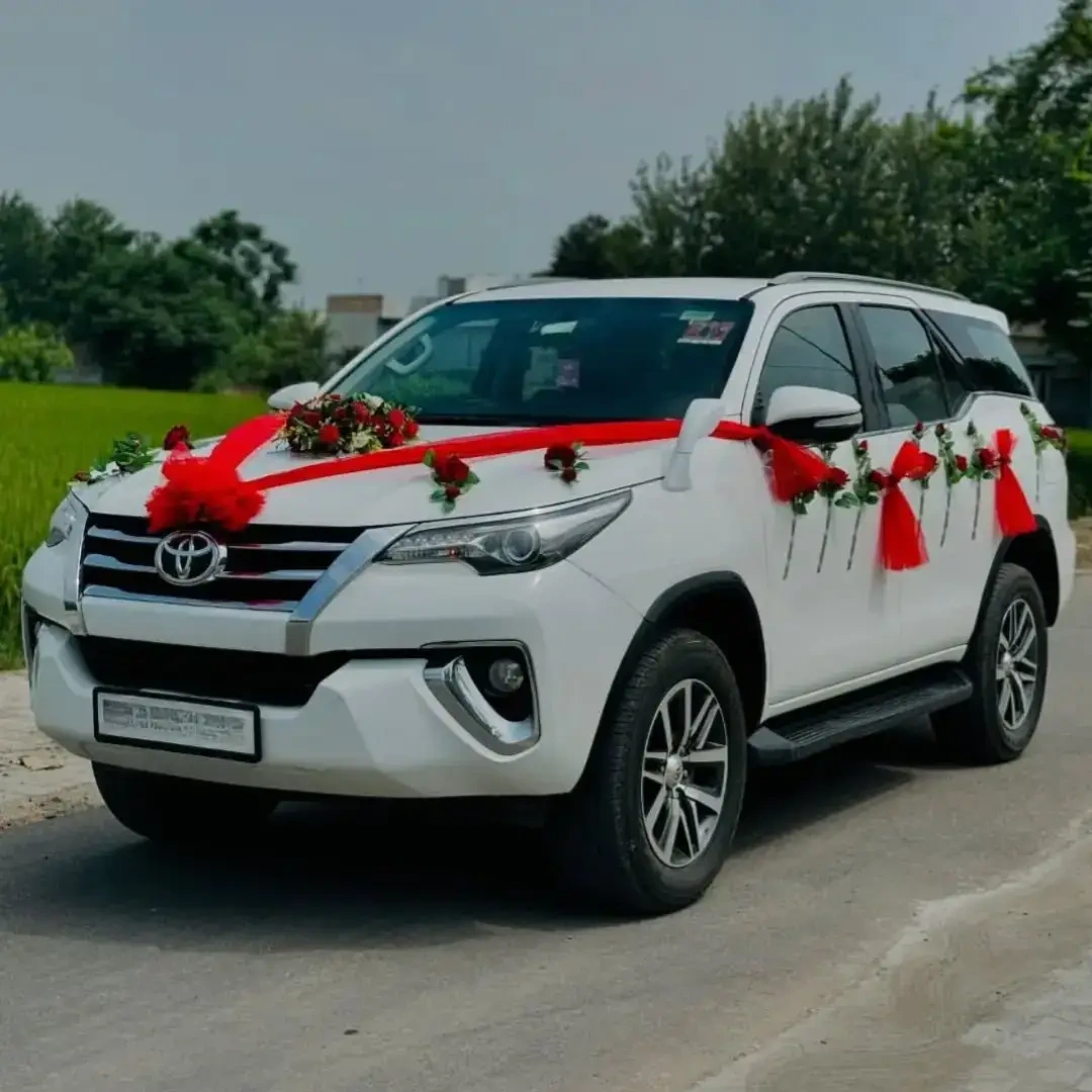 Elegant Floral Wedding Car Premium  Decoration 