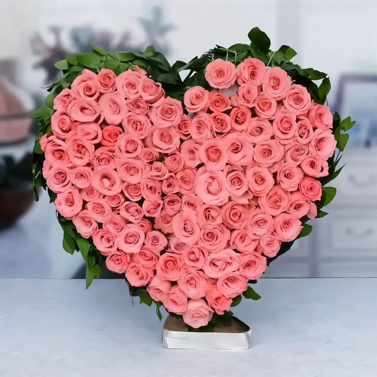 Heart of Pink Roses Bouquet 