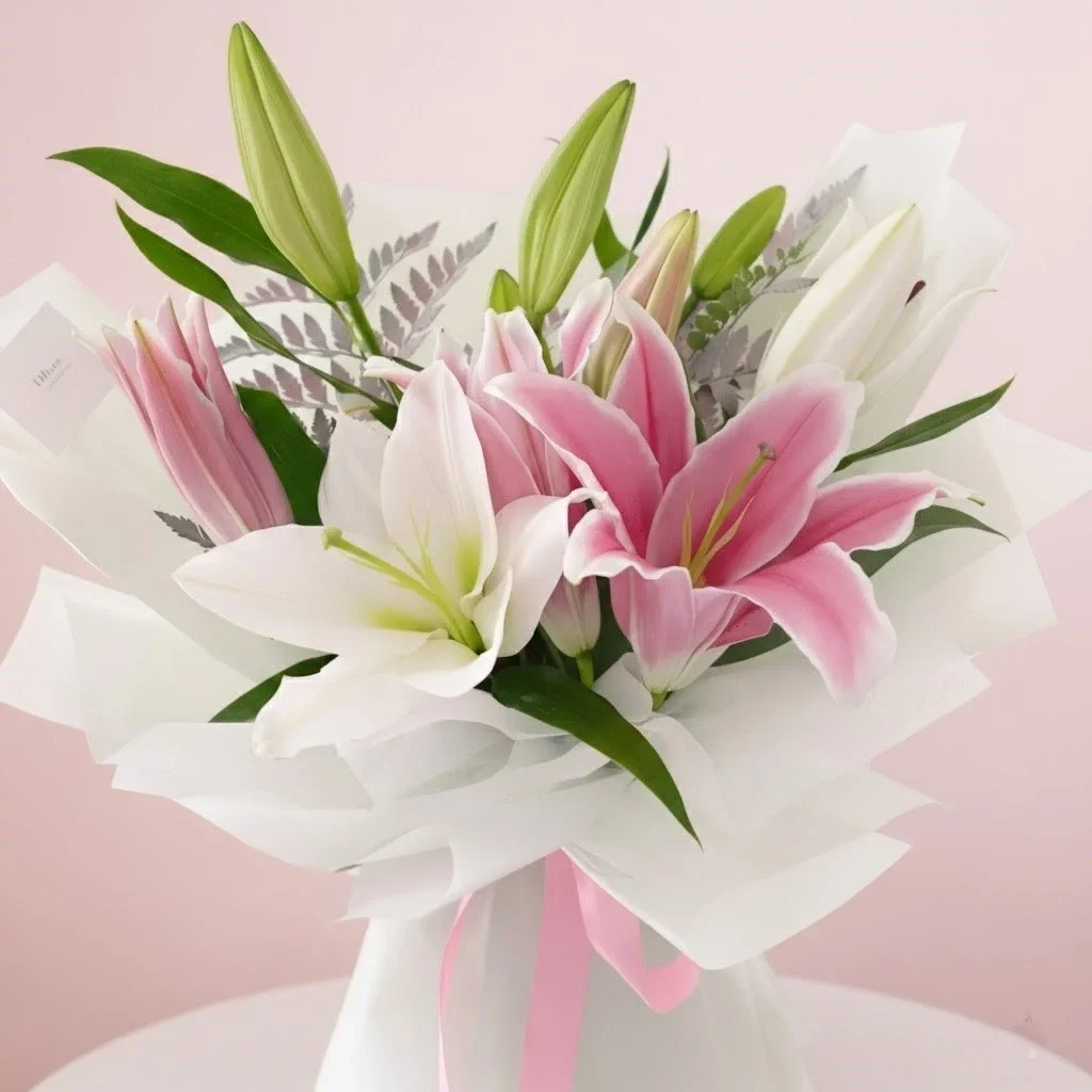 Vibrant Romance in Lily Bouquet Set