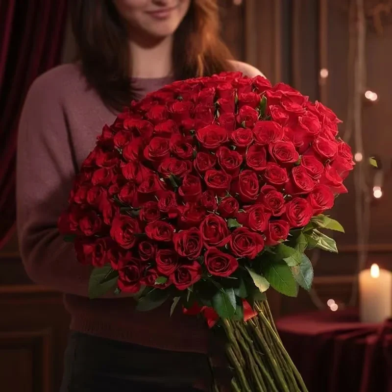 A Hundred Roses For One Heart Bouquet 