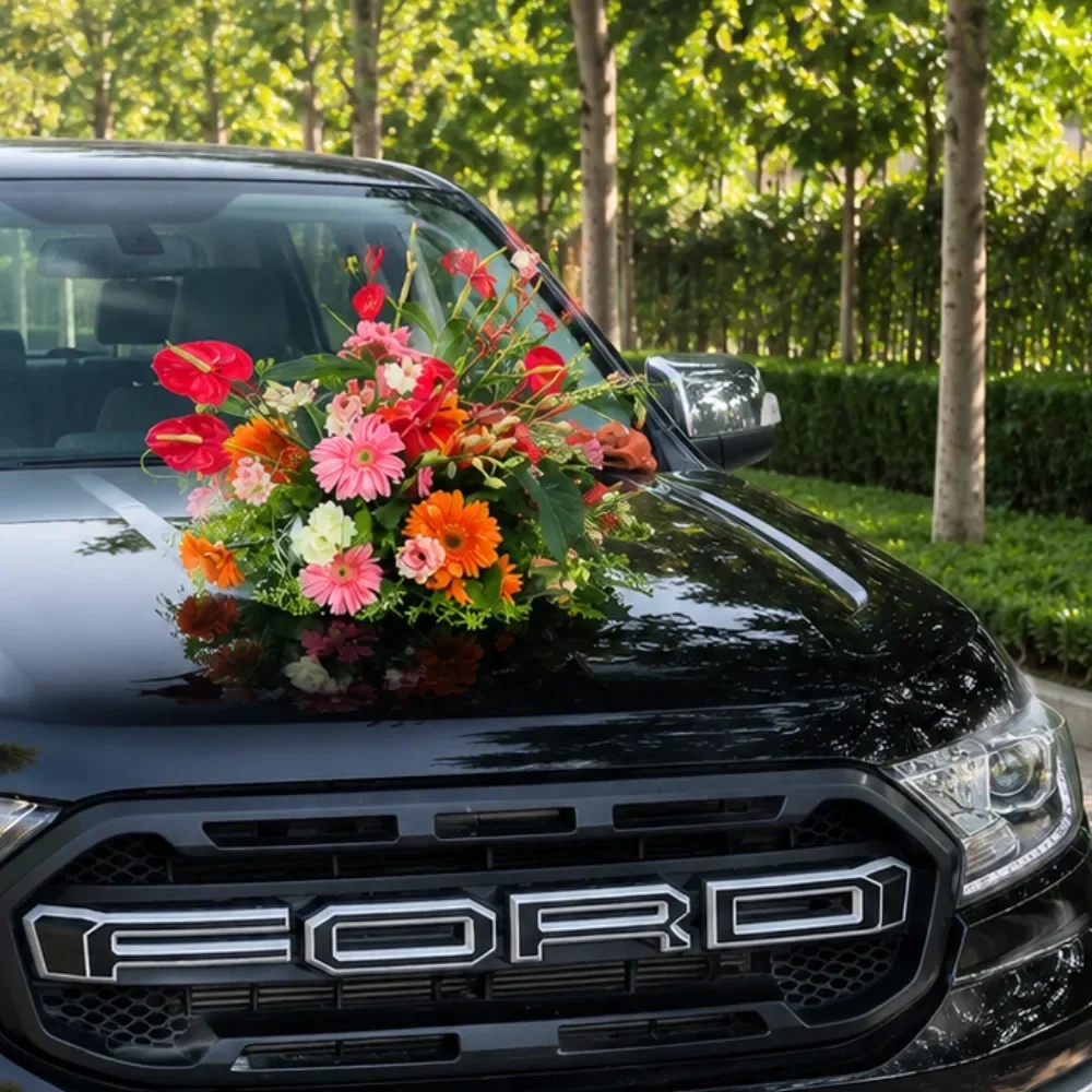 Marriage Car Decor With Rose Set