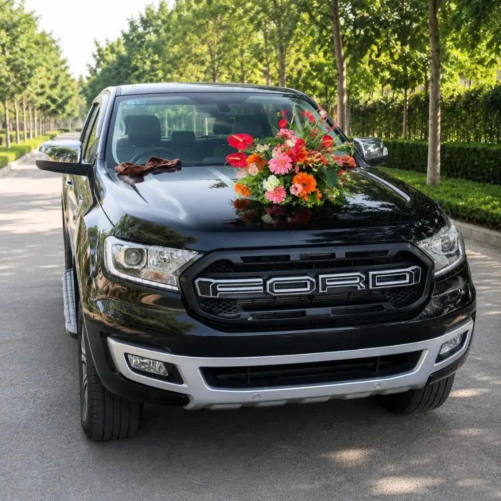 Marriage Car Decor With Rose Set
