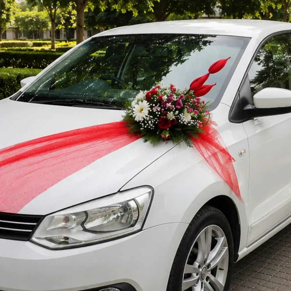 Simple Wedding Car Decor Set
