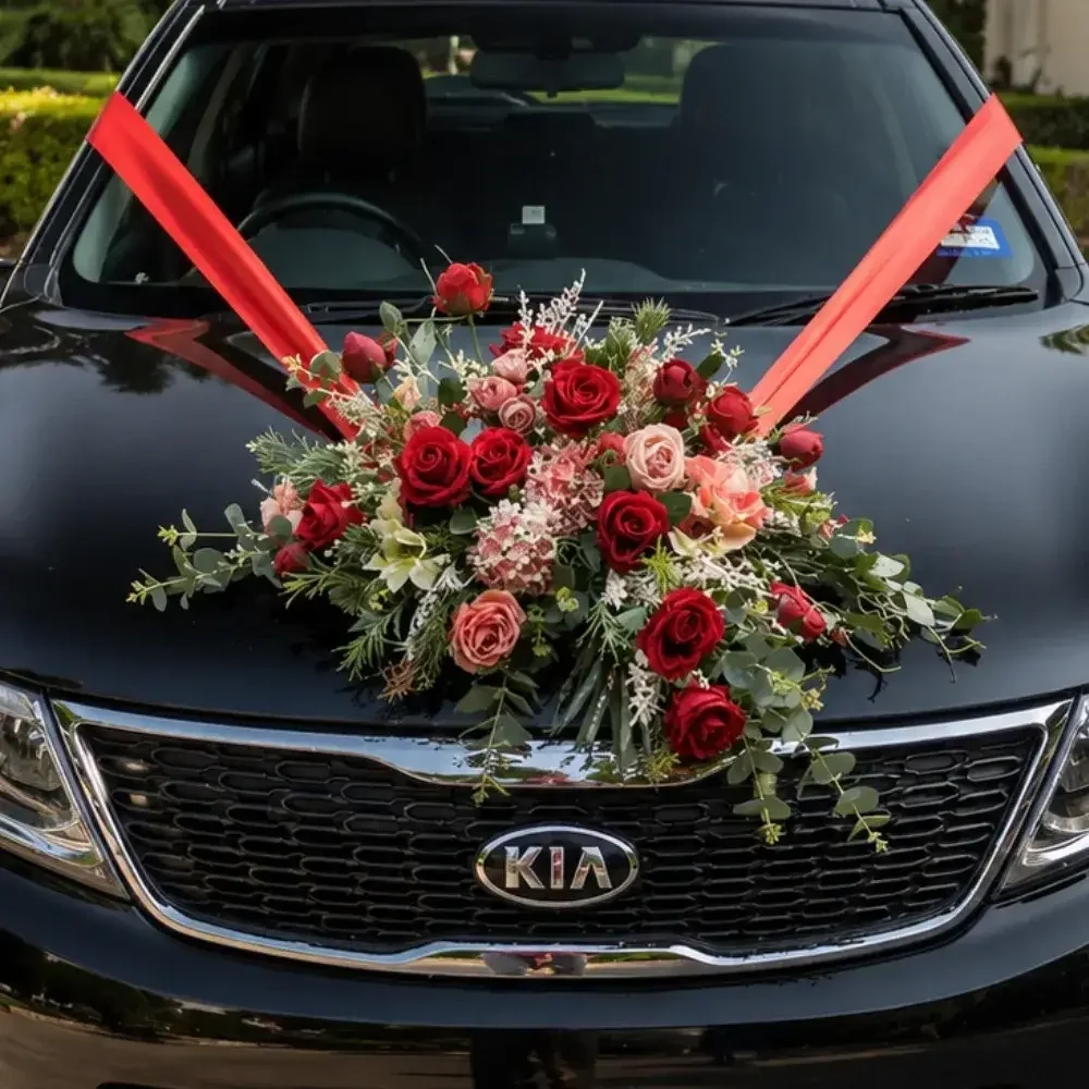 Simple Marriage Car Decoration Set