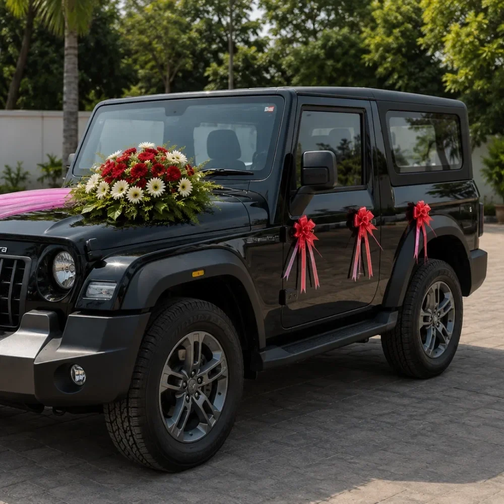 Ribbon Wedding Car Decoration Set