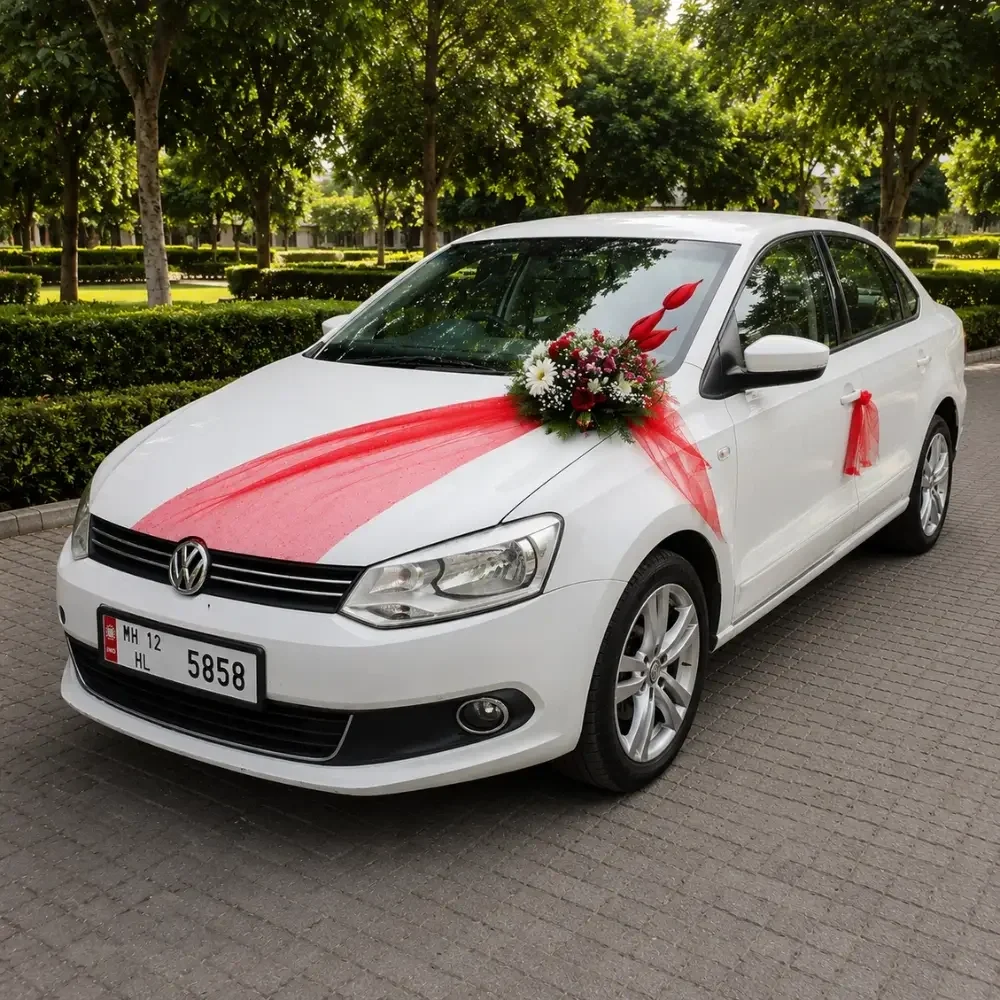 Simple Wedding Car Decor Set
