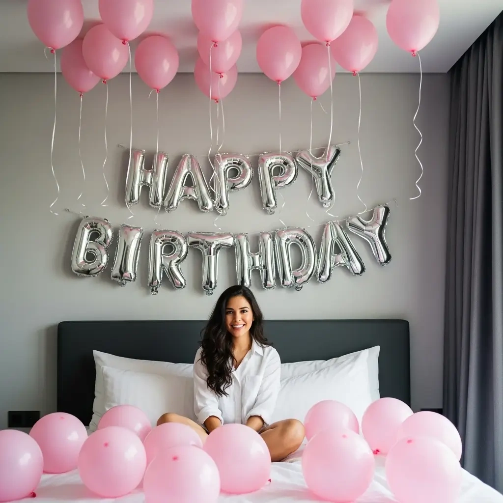 Simple Birthday Room Decoration Setup 