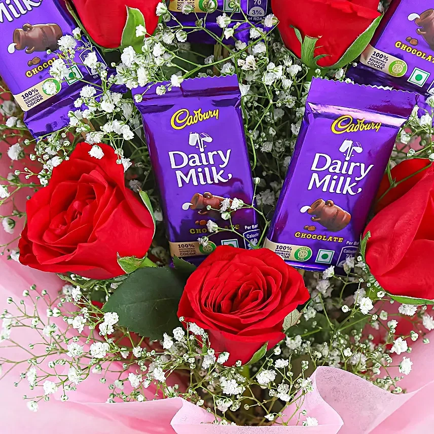 redrosesbouquetdairymilkchocolates3