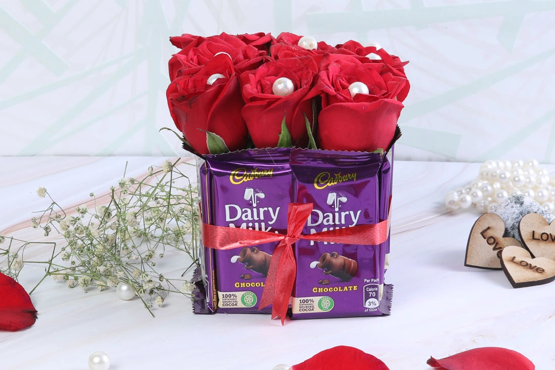 Take me home rose Flower  chocolate bunch 