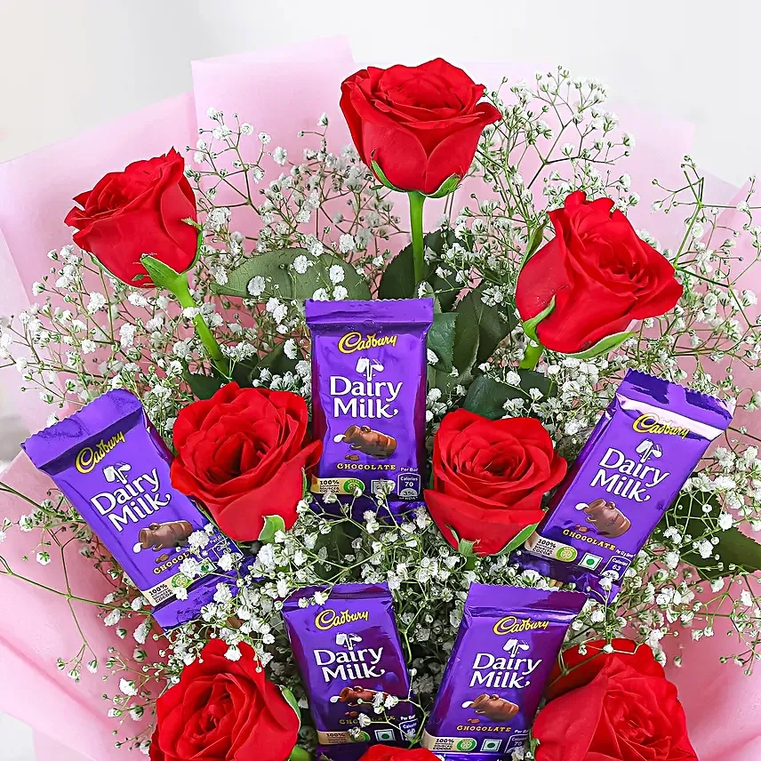 redrosesbouquetdairymilkchocolates2