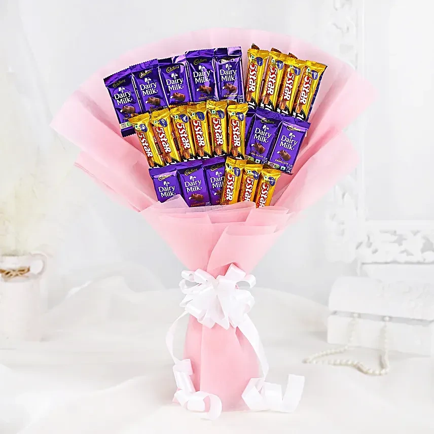 Assorted Cadbury Chocolates Sweet Petals Bouquet 