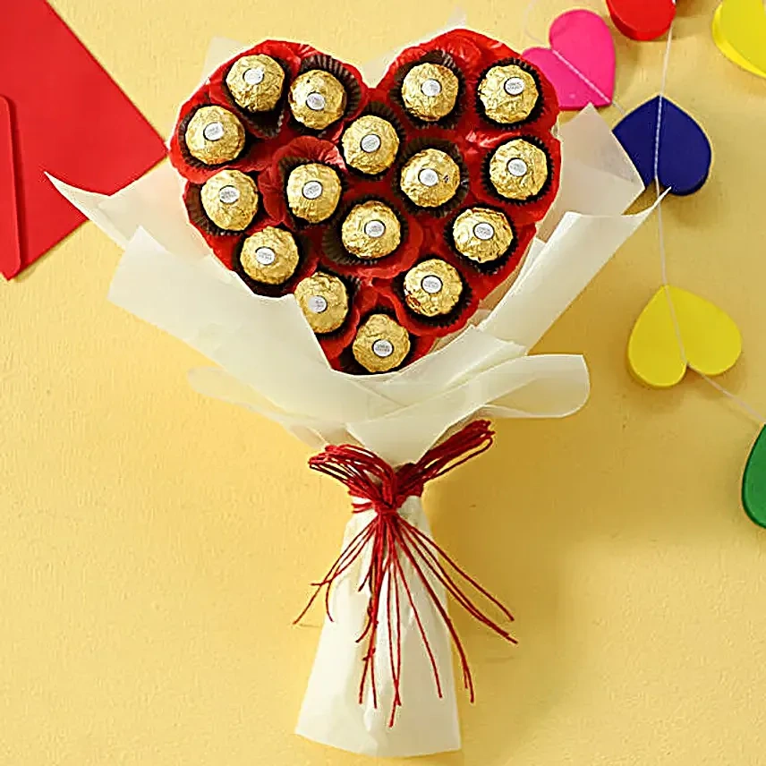 Chocolate Heart Bouquet For Love Bites 