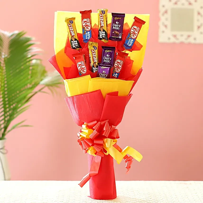 Assorted Chocolate Love Bites  Bouquet 
