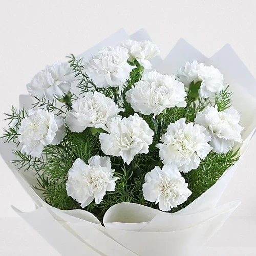 12PremiumWhiteCarnationsBouquet2