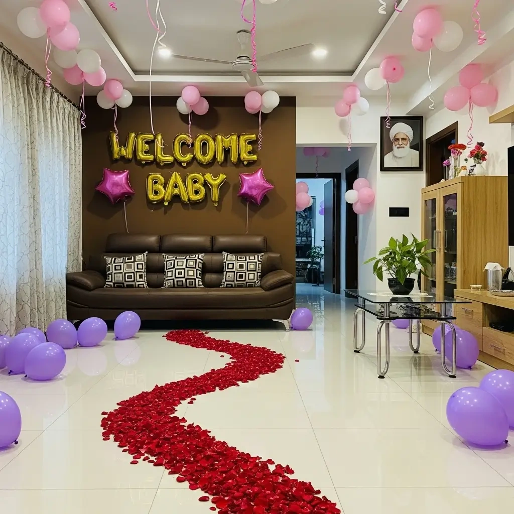 Home Decoration for Baby Welcome Setup