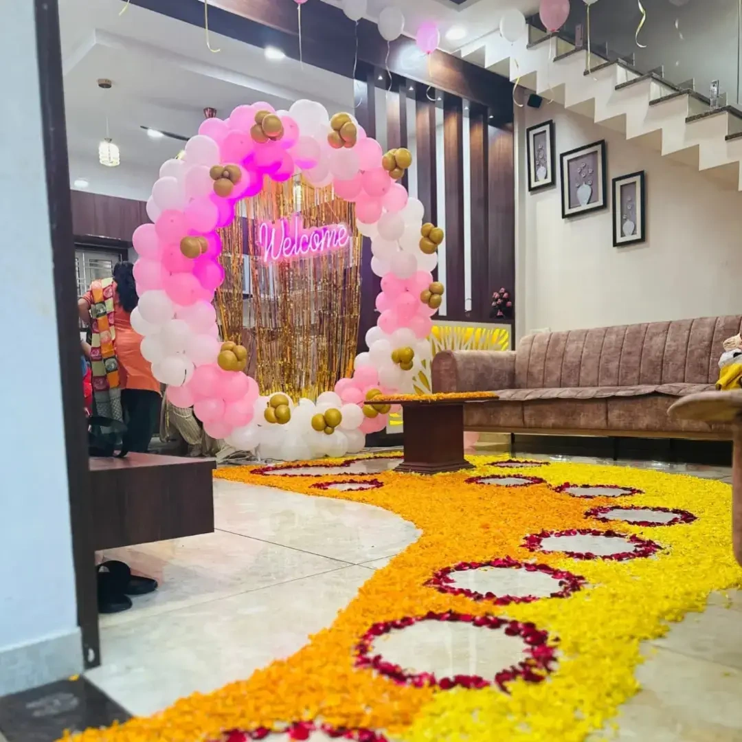 Grand Home Arrival Setup Decor 