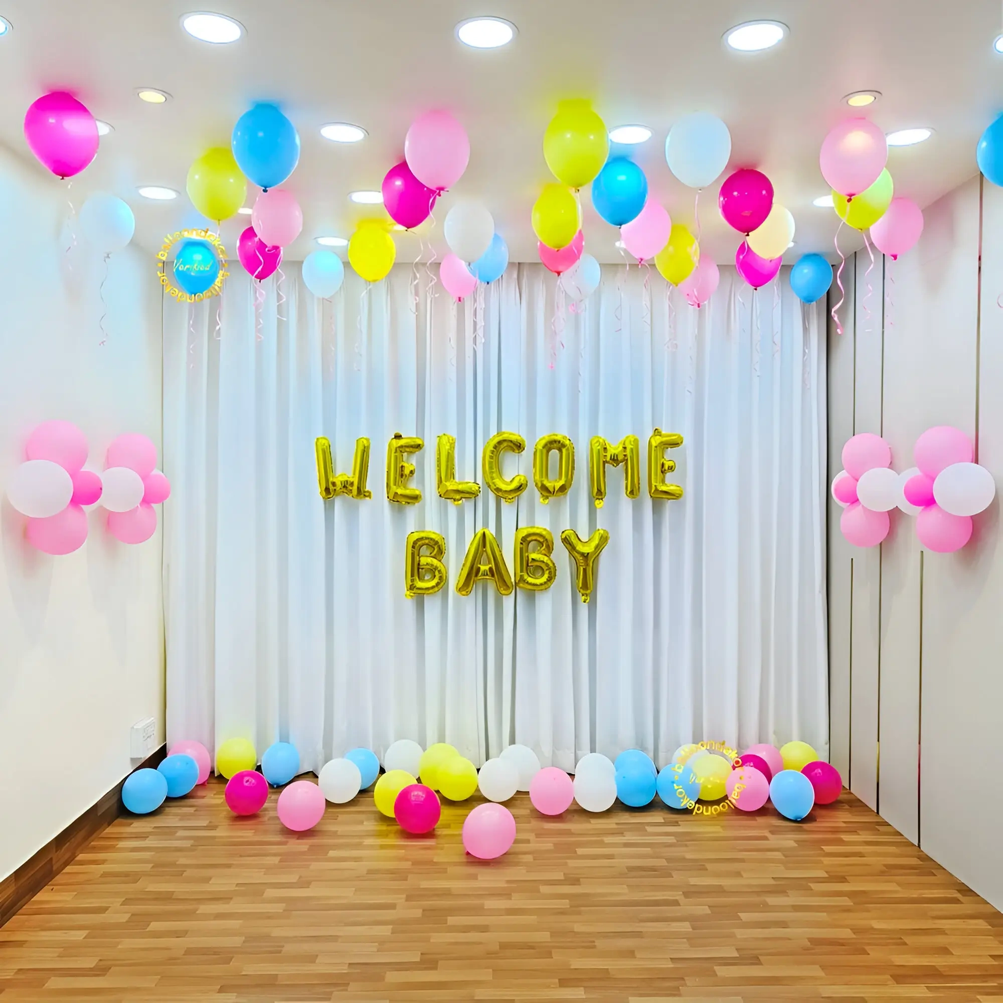 Baby Girl Hall Decoration Setup