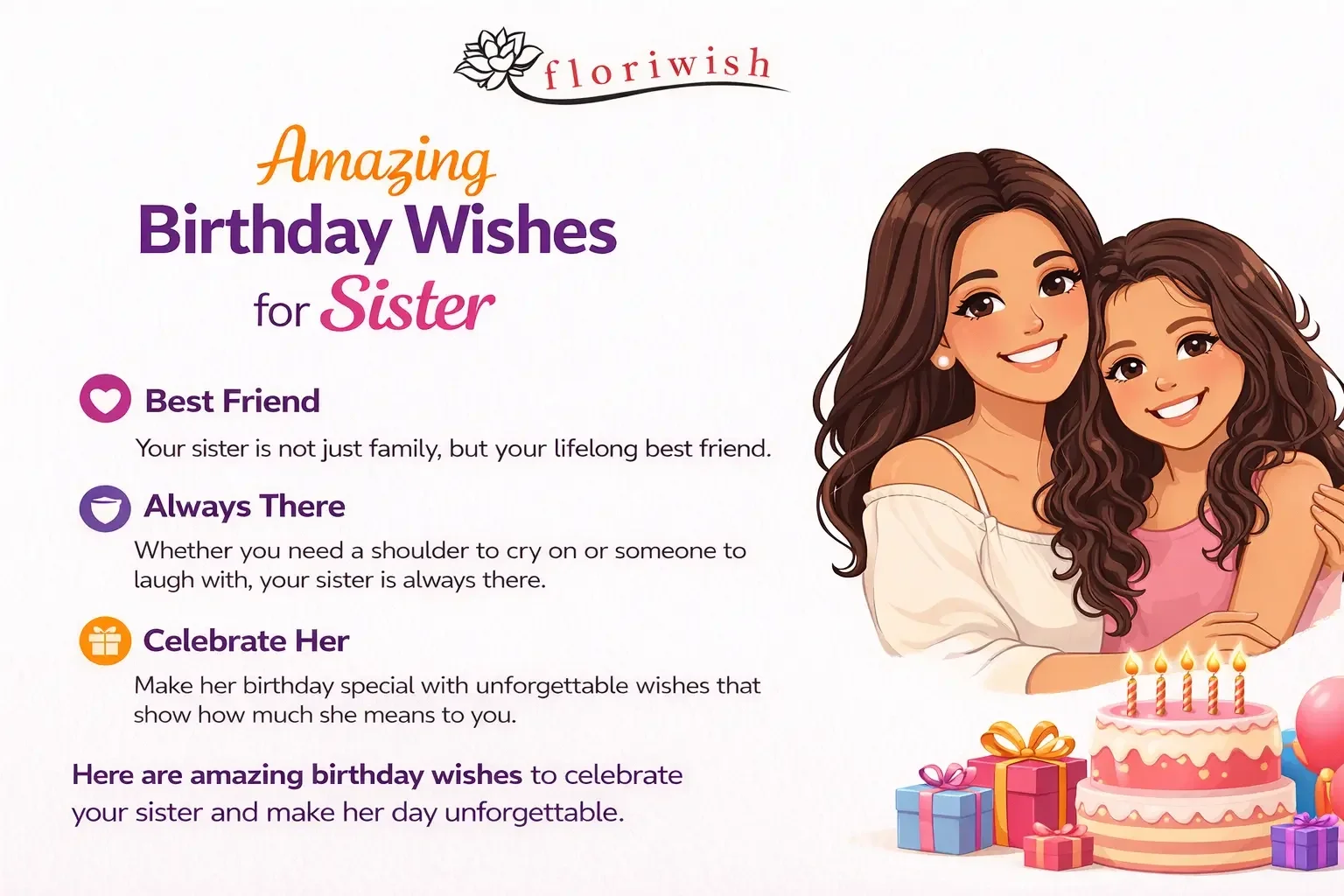 Birthday wishes for a special sister