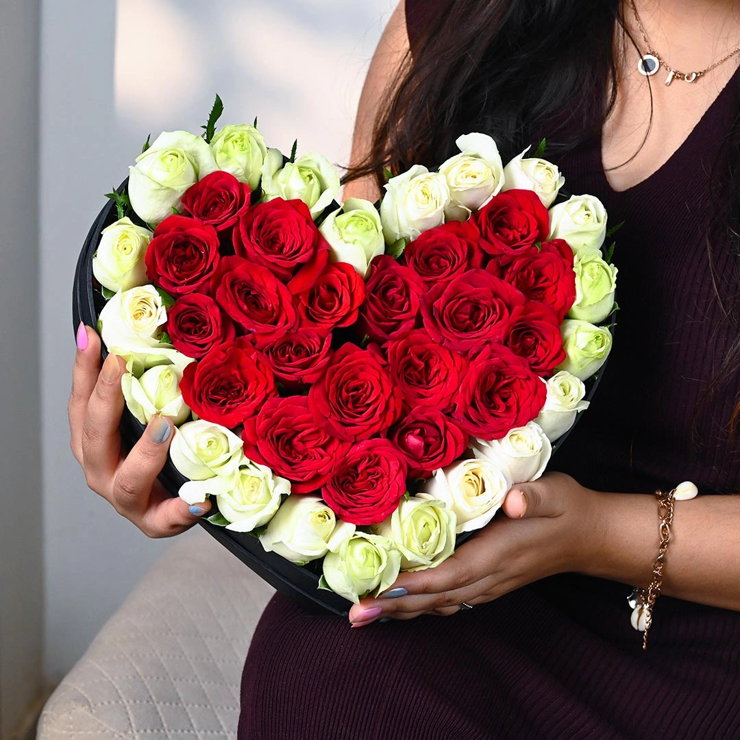 Heart-Shaped Rosey Delight Bouquets 