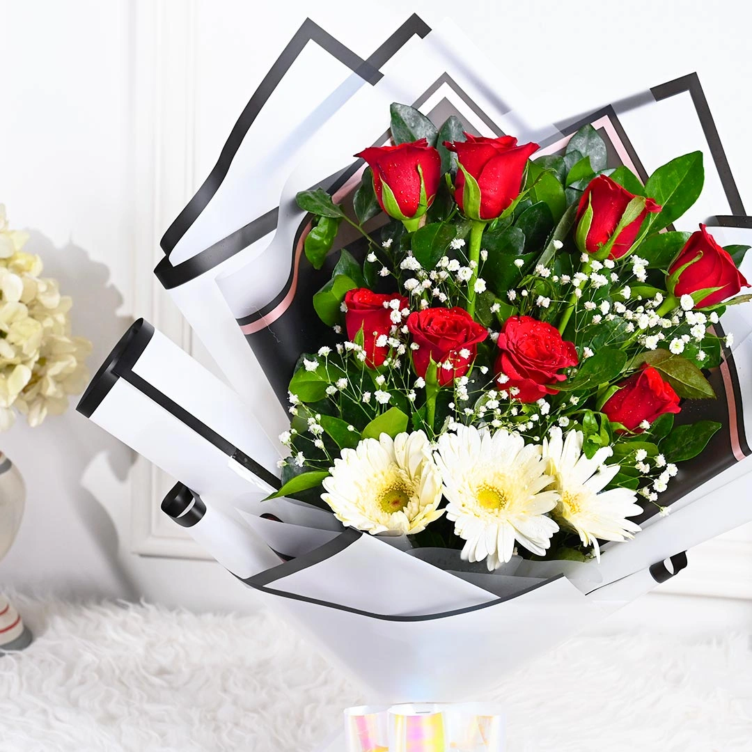 princessredrosebouquetnwhitegerberasc