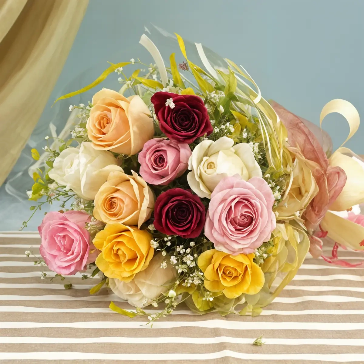 Sweet Shy Rose Flowers  Bouquet 