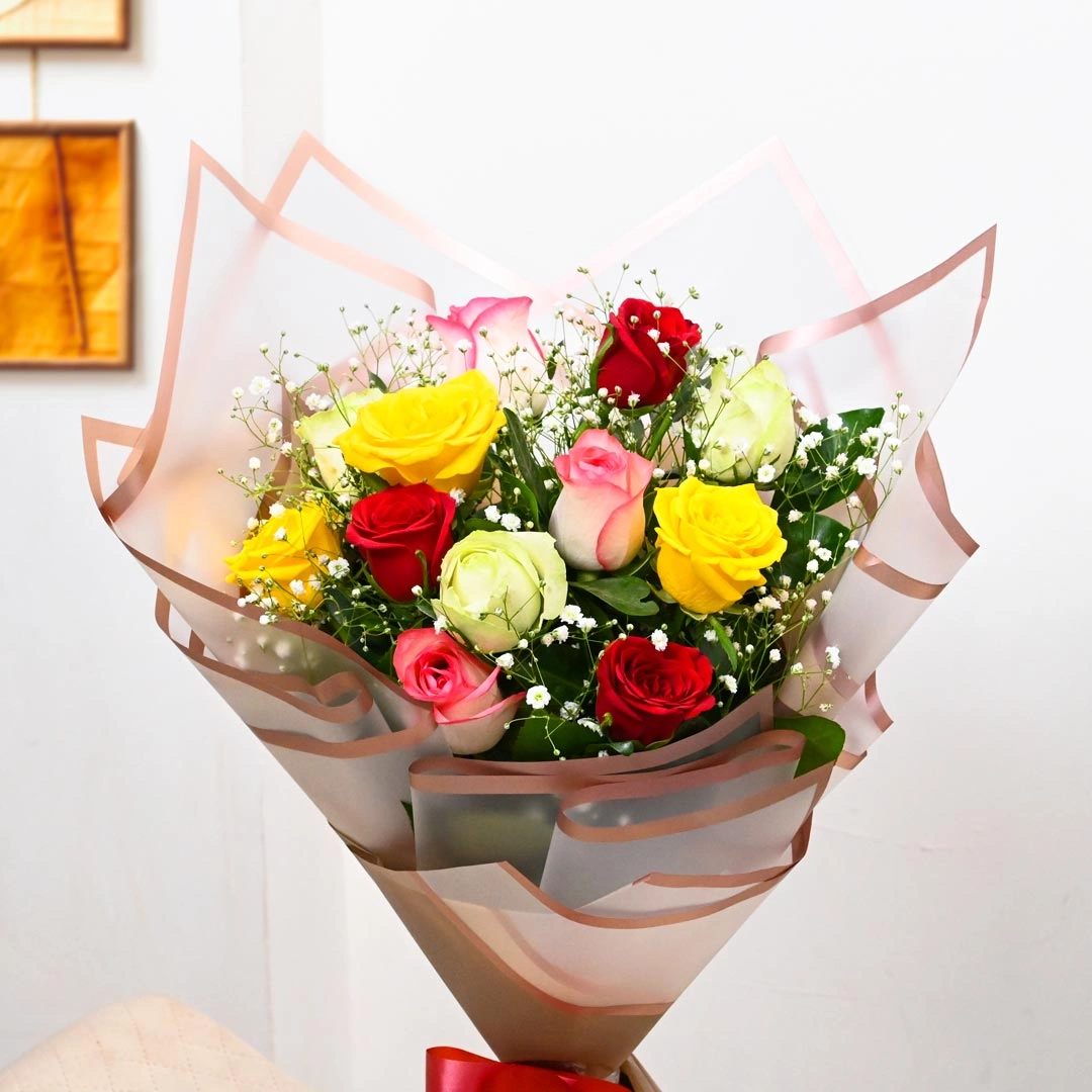 vibrantmixedrosesbouquetb