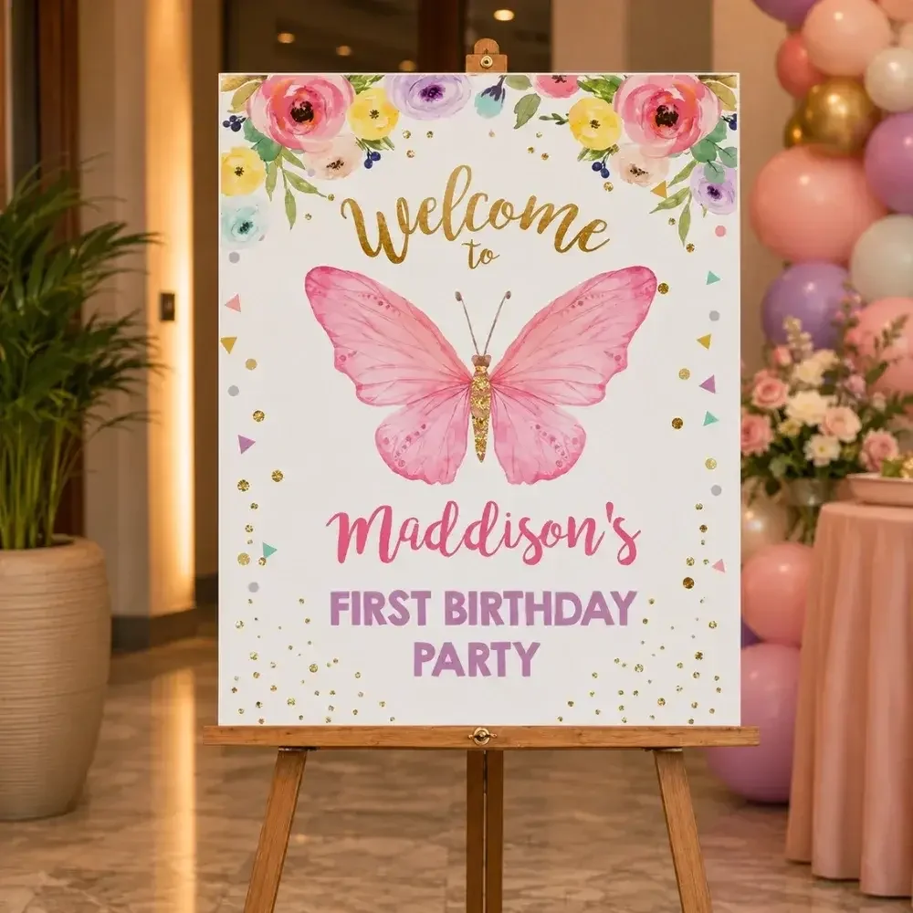 Butterfly Theme Stage Decoration Setup 