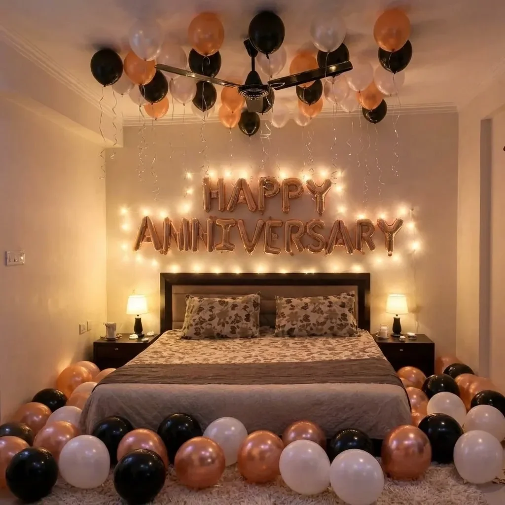 Romantic Anniversary Room Decoration Setup — view 2 of 2