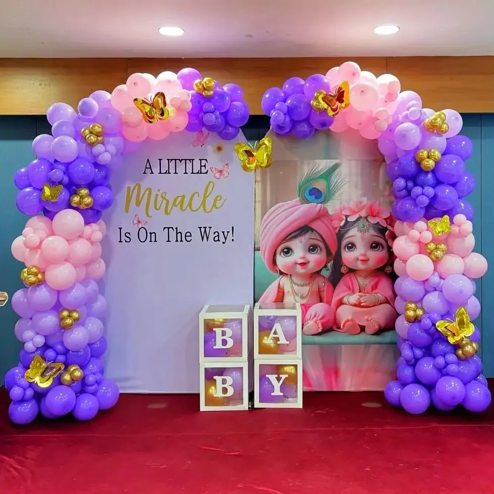 Radha Krishna Theme Baby Shower Setup Decor — view 2 of 2