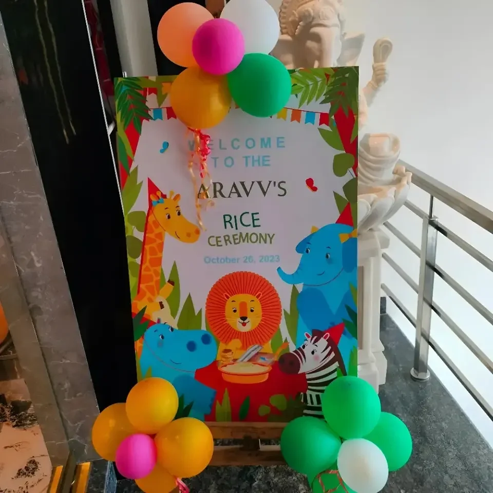 Jungle Theme Annaprashan Setup Decor