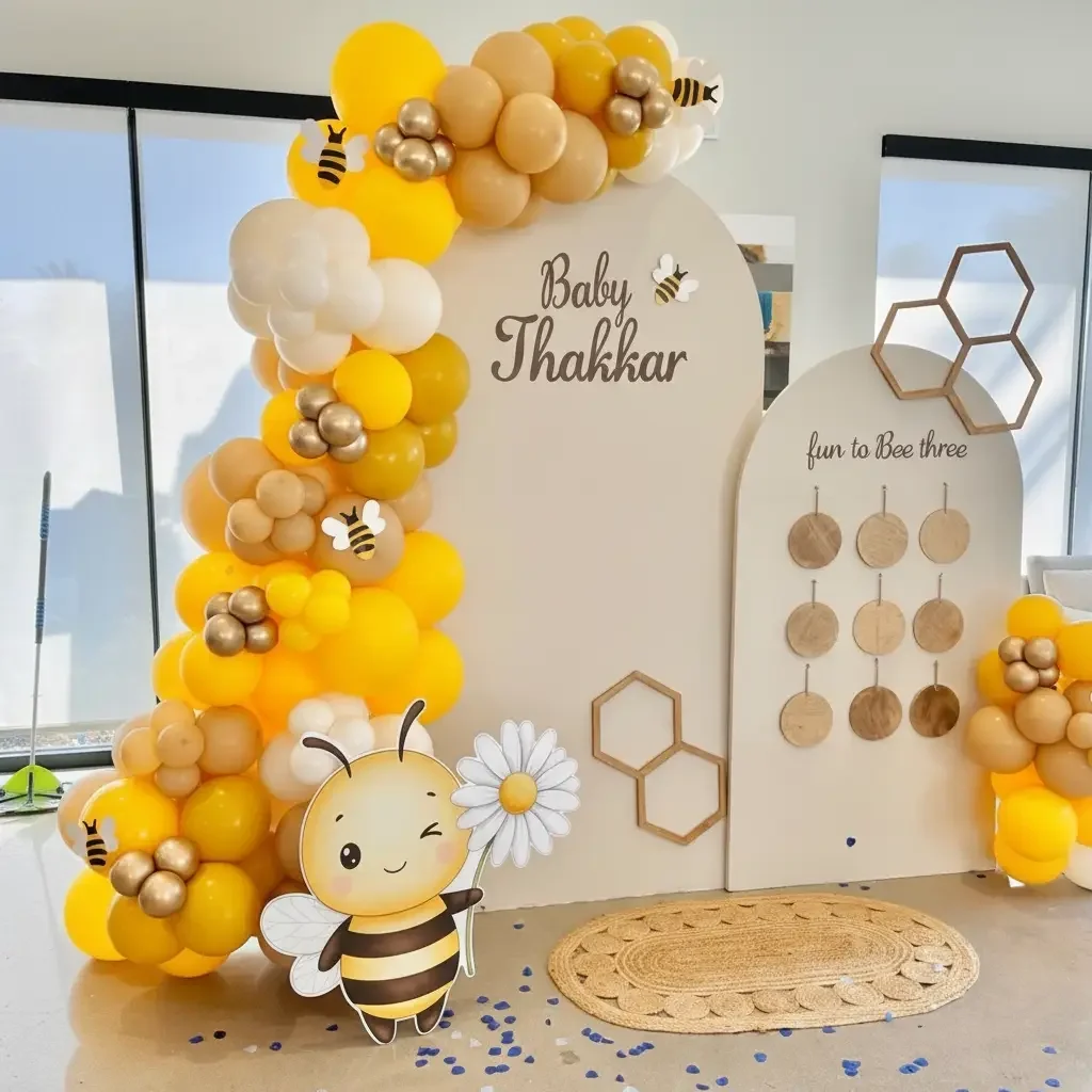 Premium Bee Theme Balloon Decoration Setup — view 3 of 3