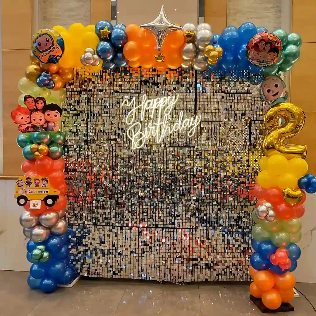 Colourful Balloons Themed Sequin Decor Set 