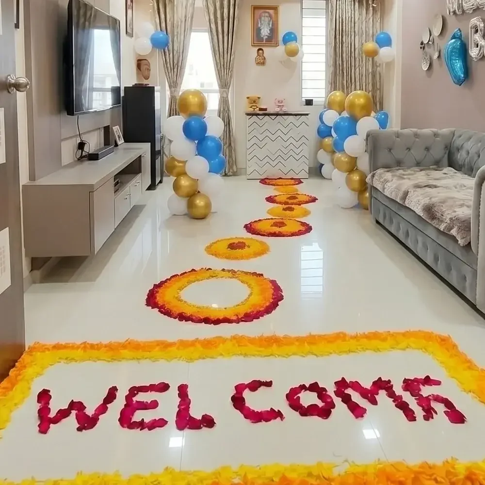 Welcome Baby Floral decoration Setup