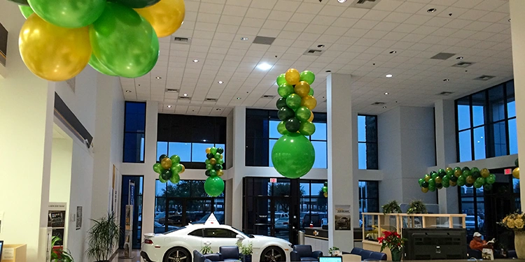 Yellow-Green Balloons Office Decoration Set 