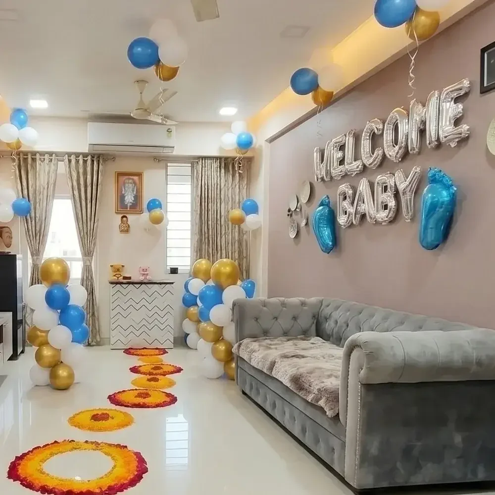 Welcome Baby Floral decoration Setup