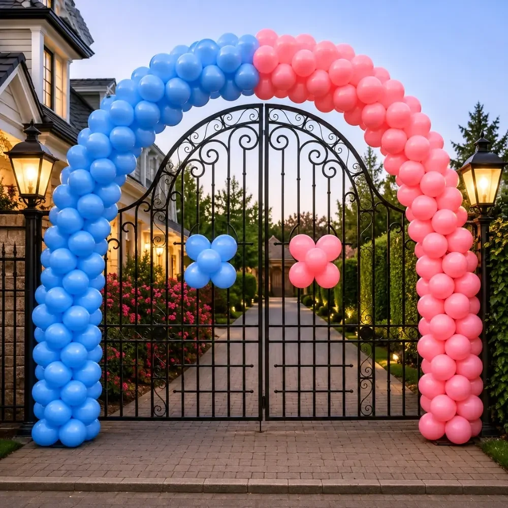 Pink Blue Theme Stage Decoration Setup