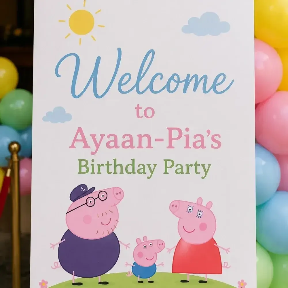 Peppa Pig Stage Decoration Setup
